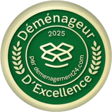Badge Déménageur d'Excellence 2025 — Demenagement24